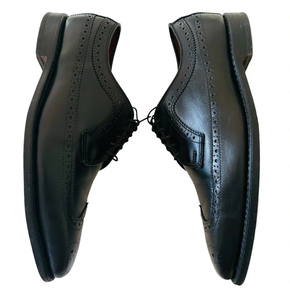 Allen Edmonds Larchmont Oxford Wingtip Black‎ Leather Shoes Size 8